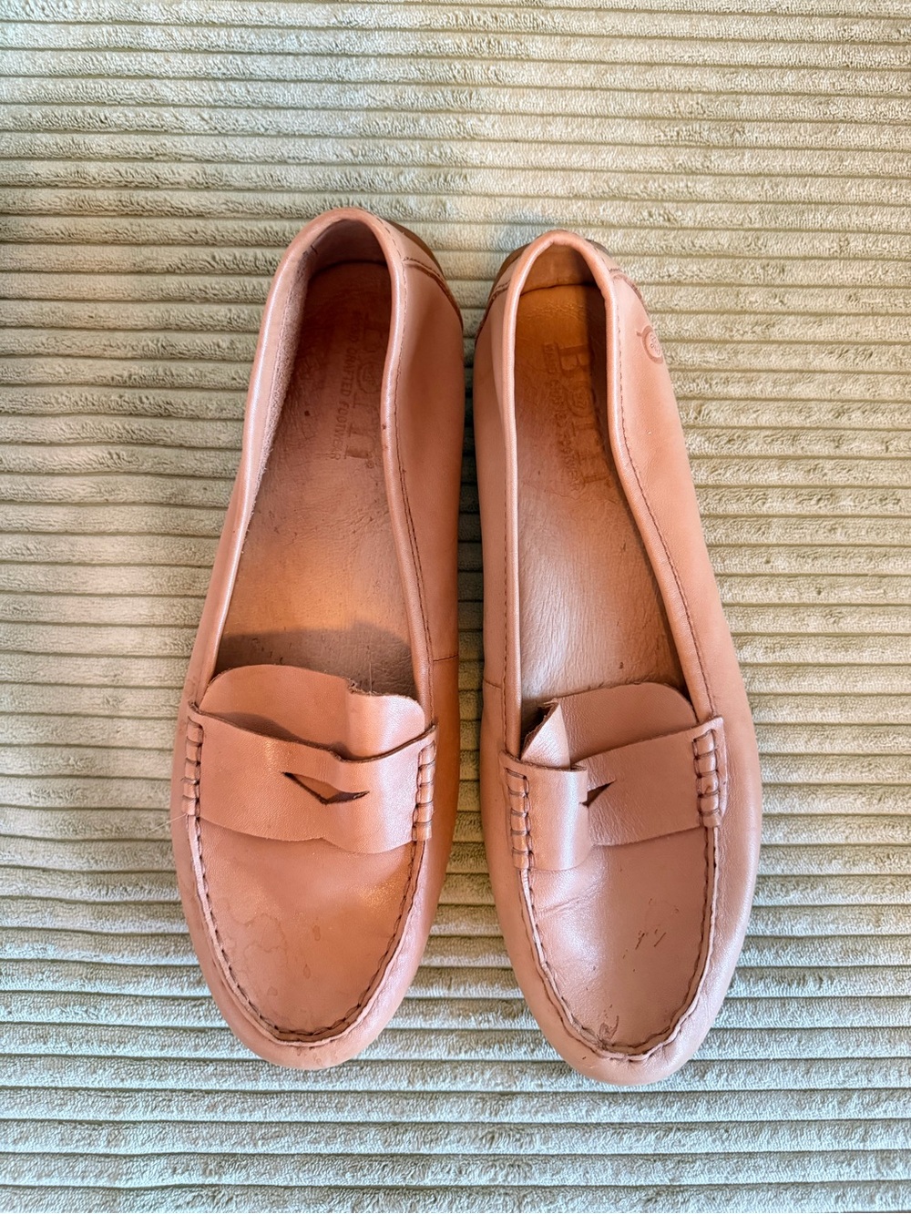 Born Women's Brown Leather Penny Loafers